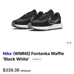 Nike(WMNS) Fontanka Waffle 'Black White'  Sz 11.5 DC3579-005